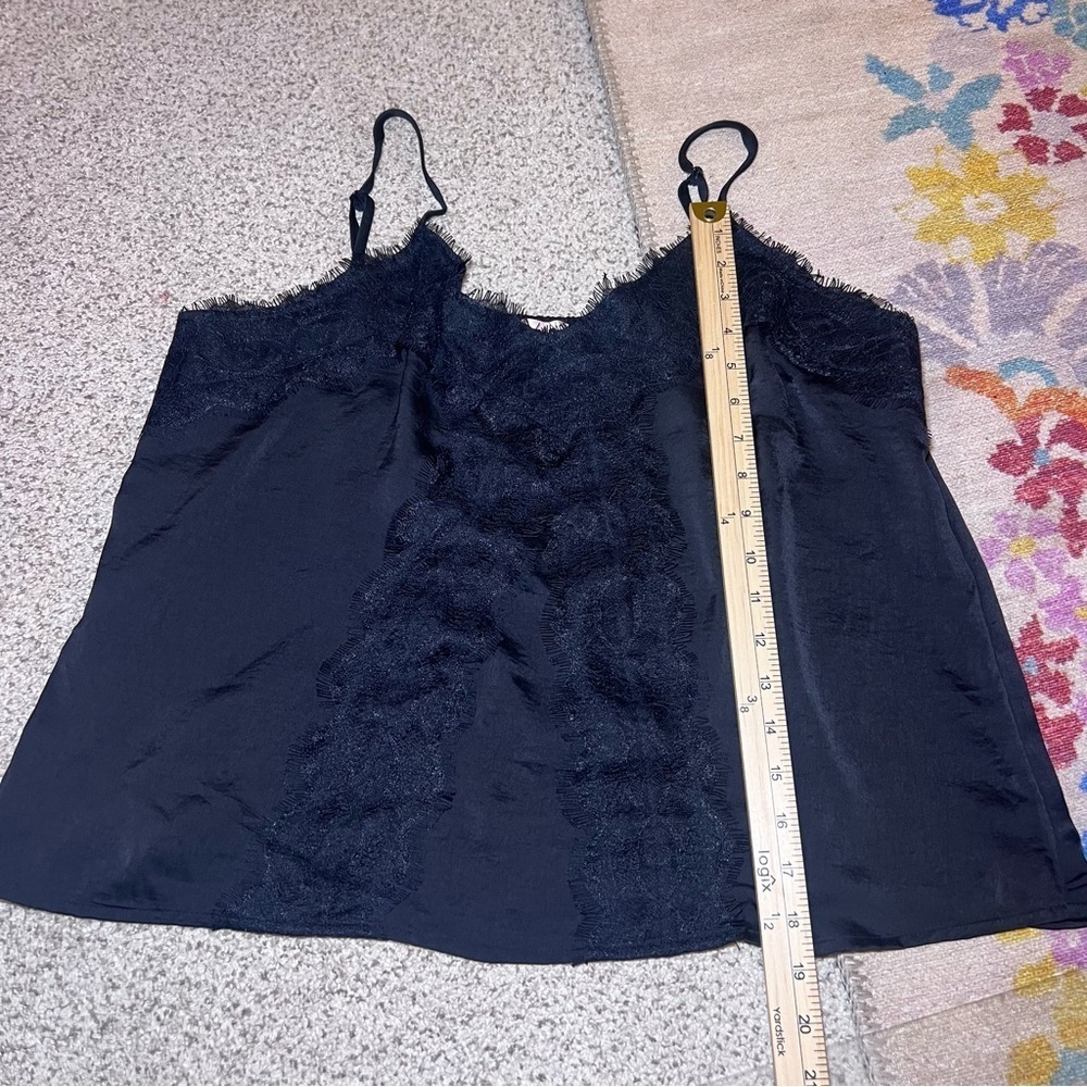 NWT Willow and Root Womens Black Lace Cami Tank Adjustable Straps Size Large - Picture 6 of 8